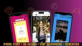 iPhone style story and Custom Chat Background theme Instagram | ios Instagram on Android 🔥