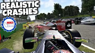 REALISTIC F1 CRASHES MONZA!