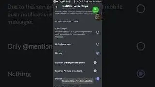 mute notifications in a server on Discord