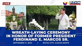 LIVE: Wreath-laying Ceremony in honor of Former President Ferdinand E. Marcos Sr. 09/11/2024