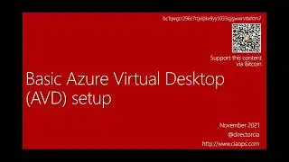 Basic Azure Virtual Desktop (AVD) setup