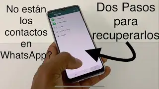 no se ven los contactos de whatsApp / Como recuperar contactos de WhatsApp