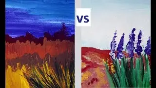 ASMR Autumn VS Summer Painting