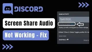 How To Fix Screen Share Audio Not Working Discord - Stream On Discord With Sound !