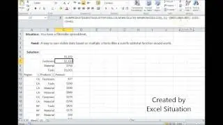 Excel Sumifs visible (filtered) data