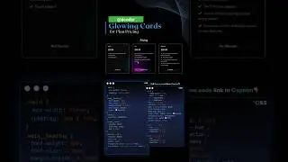 GLOWING CARD ♦️ CSS #viralvideo #youtube #shorts #trending #css #cards #new