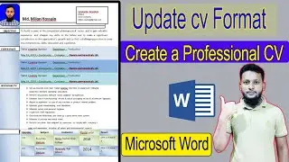 How to create professional cv in MS word Best CV Format 2024 for Job Microsoft word Update CV make