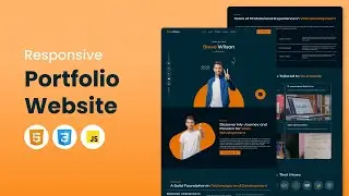 Build a Responsive Portfolio Website with HTML, CSS, and JavaScript  | Step-by-Step Guide