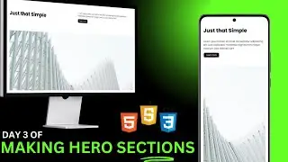 Day 3 of Making Hero Sections - Clean & Modern Hero Section Using HTML & CSS #ResponsiveDesign