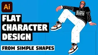 Flat Character Design from Simple Shapes | Illustrator Tutorial