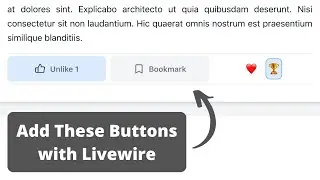 Livewire: Add Like / Reaction / Bookmark to Posts