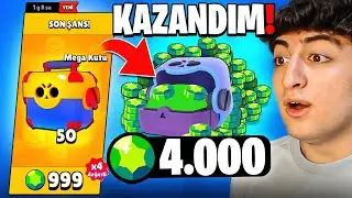 SON ŞANS... ZENGİN HESABA 50 MEGA KUTU BİRDEN AÇTIM! (4.000 ELMAS KAZANDIM!) | BRAWL Stars