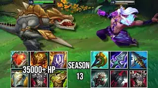 35K HP CHOGATH vs SETT SEASON 13 FULL BUILD FIGHTS & Best Pentakills!