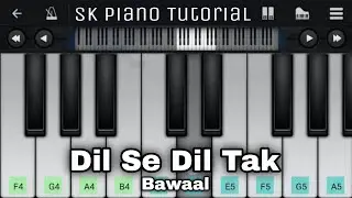 Dil Se Dil Tak - Bawaal | 100% PIANO TUTORIAL on Perfect Piano App