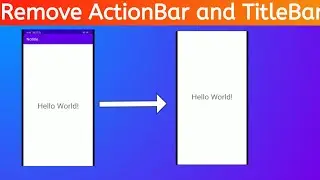 How to remove action bar and title bar in android studio | Tech Projects