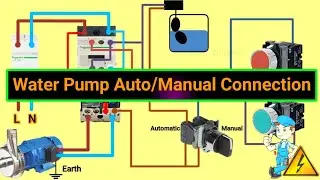 Auto Manual Selector Switch for Water Pump | Float Switch Connection with Contactor