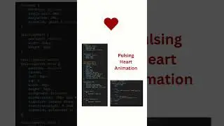 Pulsing Heart Animation using CSS and HTML #shorts #css #html