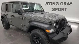 MOST IN DEPTH 2023 JEEP WRANGLER SPORT STING GRAY 4K WALKAROUND 23J124 SOLD!