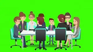 Meeting Green Screen Video | Green Screen Animation