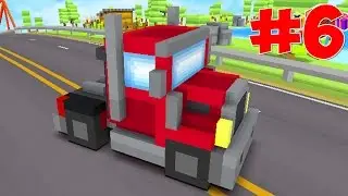 BLOCKY HIGHWAY #6. ИГРА КТО ДАЛЬШЕ ПРОЕДЕТ. Грузовики. Мультфильм про машинки.