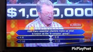 Who wants to be a millionaire hot seat craig anderson 01/10/2018 $1,000,000 questions