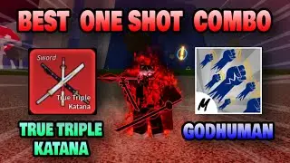 True Triple Katana + Godhuman + Human V4 Combo And Bounty hunting in Blox fruits