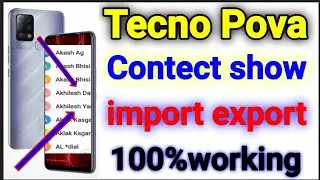 Tecno pova contect show  import export // how to show contect import export tecno pova