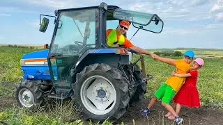 Tractor broke down | Watermelon irrigation field children's activities