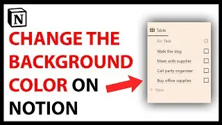 How to Change Background Color in Notion