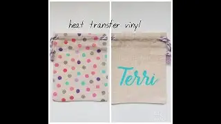 Heat Transfer Vinyl on Fabric Bag. CRAFT FAIR ITEM