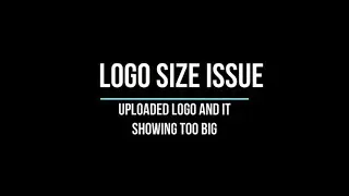 Logo size issue [Solved]