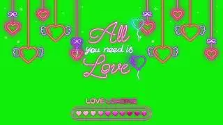 ALL YOU NEED IS LOVE BACKGROUND| HEART ANIMATION | FREE BACKGROUND