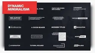 After Effects Template: Typography | Dynamic Minimalism