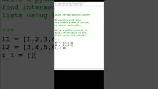 Find intersection of two lists in python #shorts #pythonlistsintersection #listsintersection #python