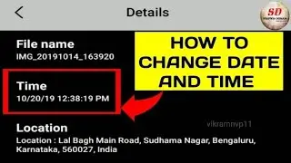 how to change date and time of picture r image or photo taken in android | 