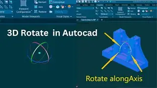 how to rotate in autocad 3D | 3D rotate in autocad