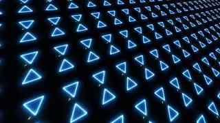 Blue Neon Triangle Background  4K Copyright Free