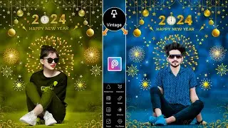 Happy new year 2024 photo editing | Picsart new year photo editing | New year photo editing 2024