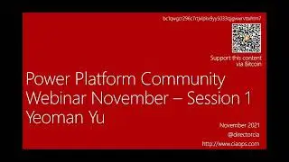 Patron Power Platform Community November 2021 Webinar - Session 1