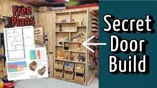 Secret Door. Modern Bookcase. Free Plans.