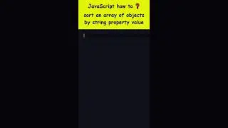JavaScript how to ❓ sort an array of objects by string property value