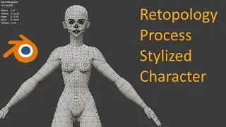 Creiamo un personaggio stilizzato insieme - Blender Timelapse Retopology