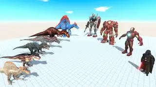 Spinosaurus Evolution VS Weapon Team - Dinosaurs Best Battle