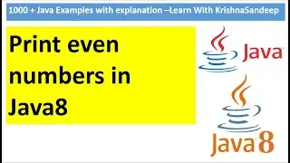 Java8 Coding Interview Question1 : Java program to filter even numbers in given array