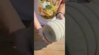 DIY Вазон из цемента и пластиковых бутылок своими руками Поделки из цемента Кашпо Цветочный горшок