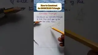 How to Construct an ISOSCELES triangle. 
