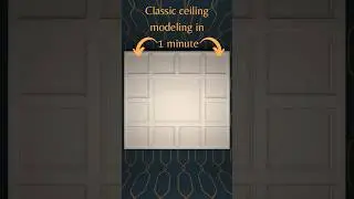 Classic ceiling modeling in 60 Sec🤯|3D's Max Tutorials