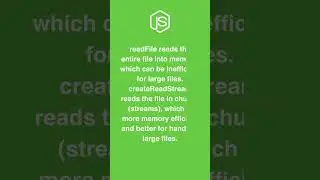 readFile vs createReadStream in Node.js