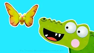 Silly Crocodile Chasing Butterflies | Just For Kids