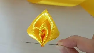 Amazing Ribbon Flower Work - Hand Embroidery Flowers Design - Sewing Hacks - Easy Flower Making